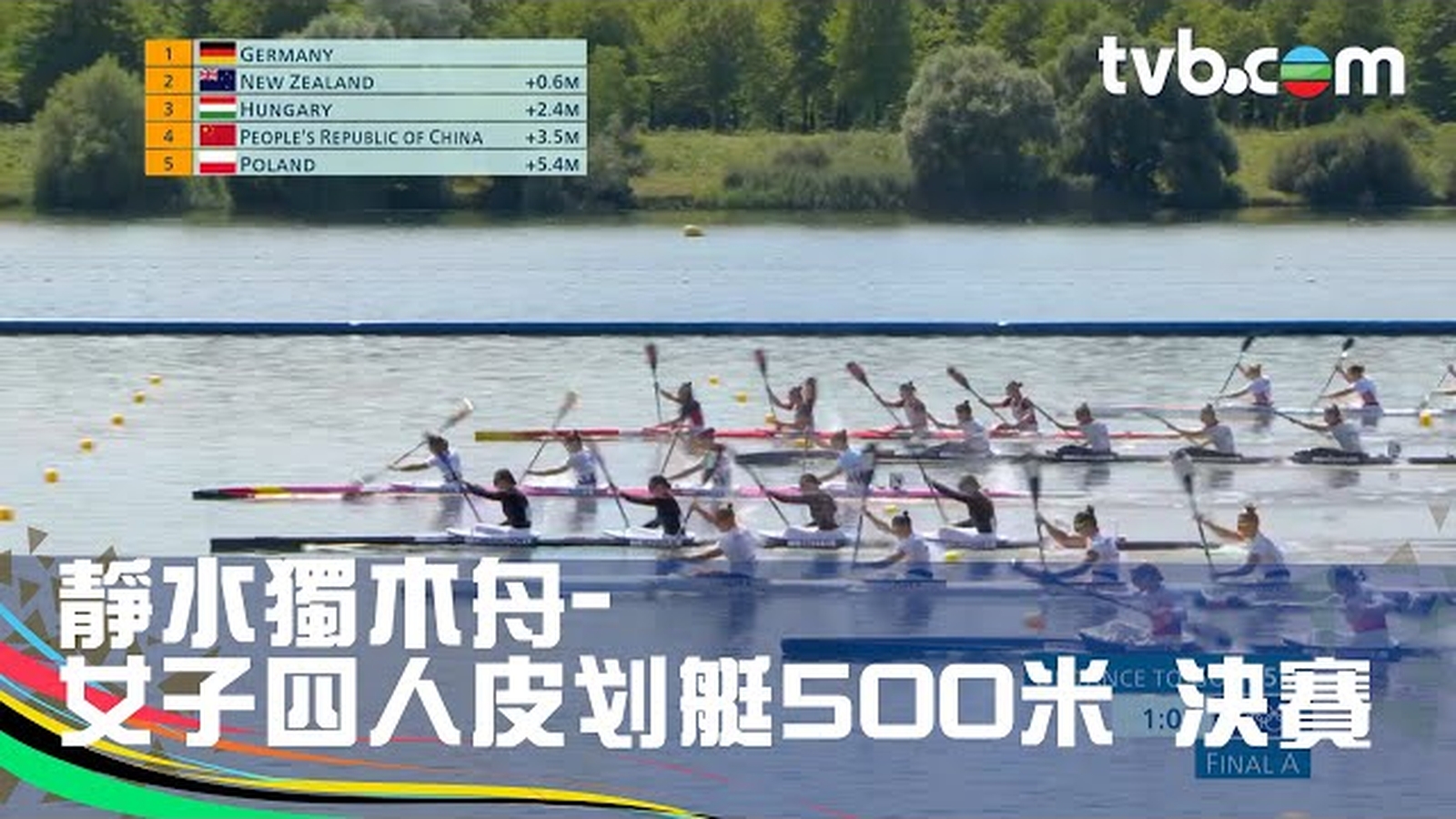 巴黎奧運2024 精華重溫｜靜水獨木舟-女子四人皮划艇500米 決賽