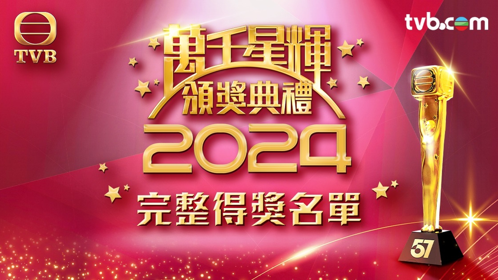 萬千星輝頒獎典禮2024｜完整得獎名單（含五強名單）！張振朗龔嘉欣首封視帝后 《反黑英雄》成最大贏家