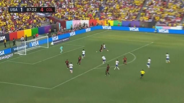 國際足球友誼賽：美國 1-5 哥倫比亞